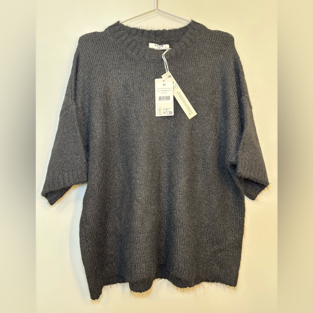 Na-kd Short Sleeve Knit Sweater